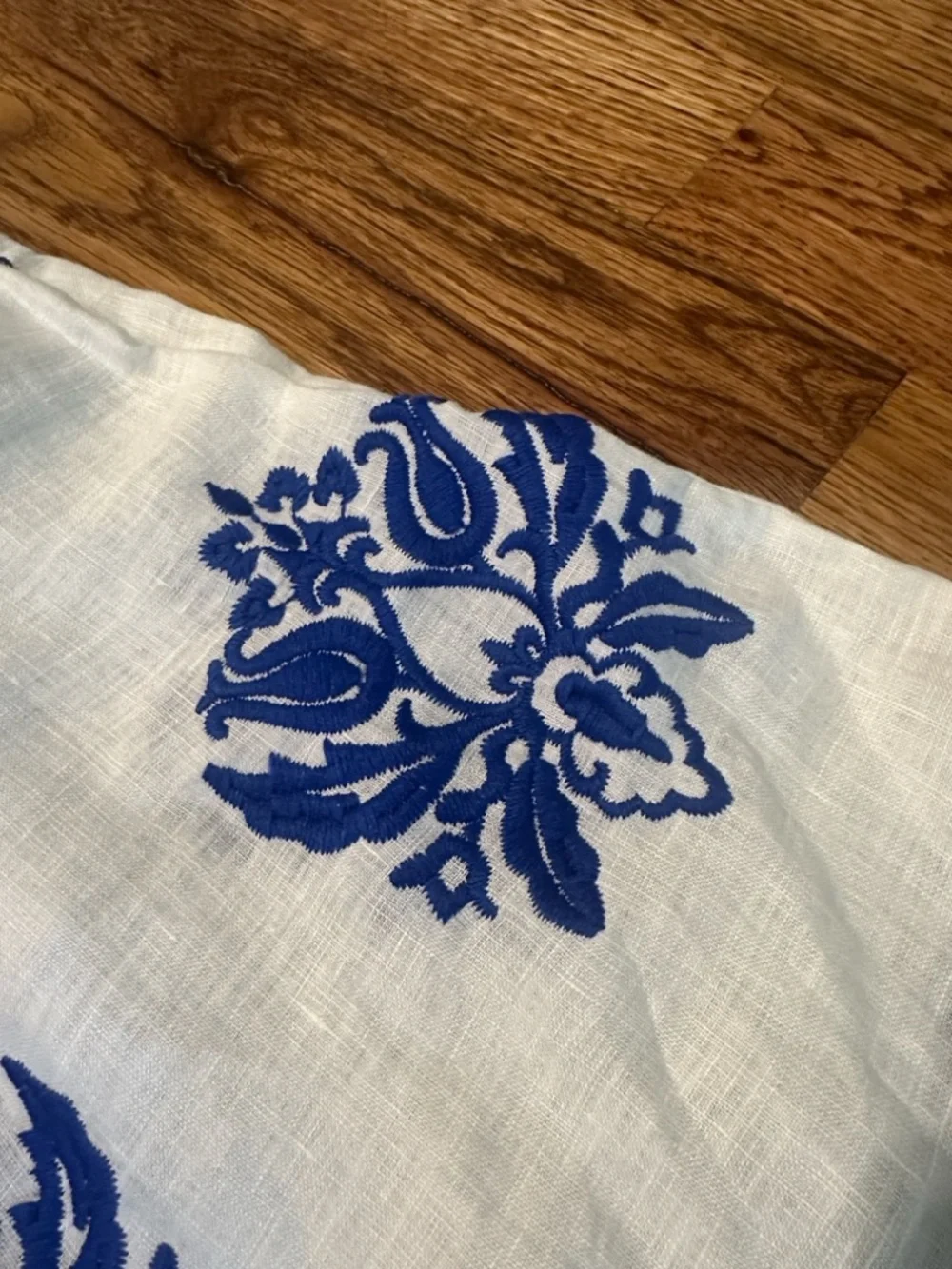 NWT - ZARA White & Blue Floral Print Tiered Maxi Skirt Size XS - Picture 6 of 6